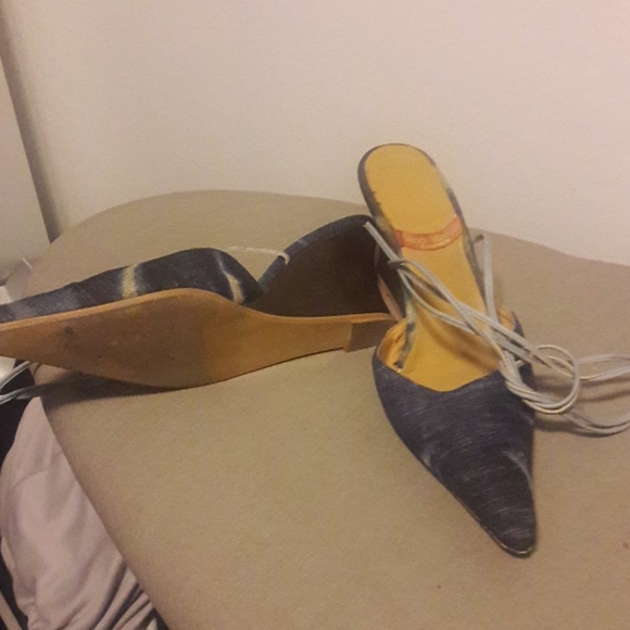 Gino Vaello Shoes - Blue tie wedges